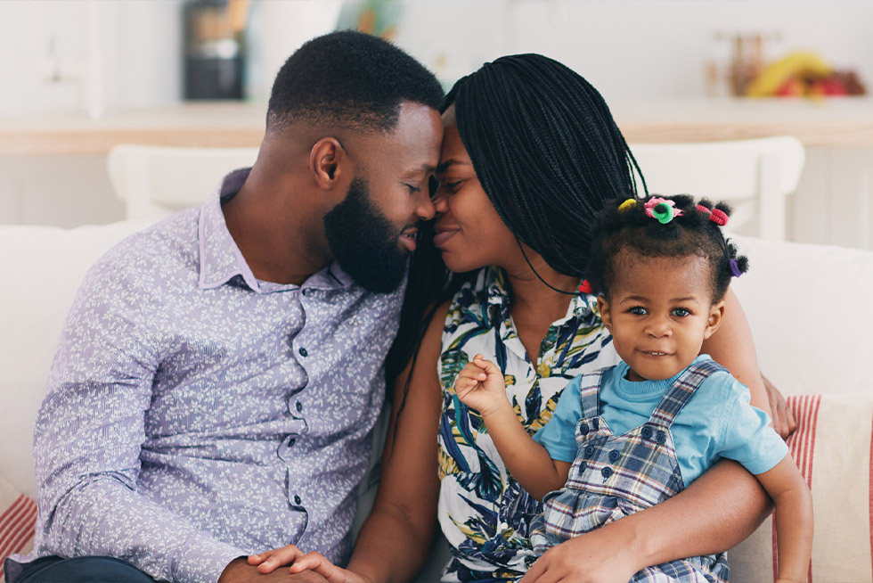Spring Renters Couple with daughter